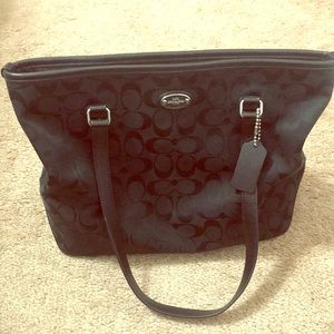 All Black Medium Sized Coach Purse